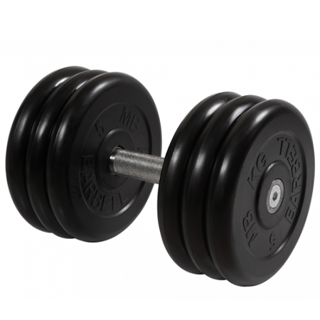 Гантель неразборная с невращающейся ручкой профи 31 кг MB-FdbM-BN31 MB Barbell