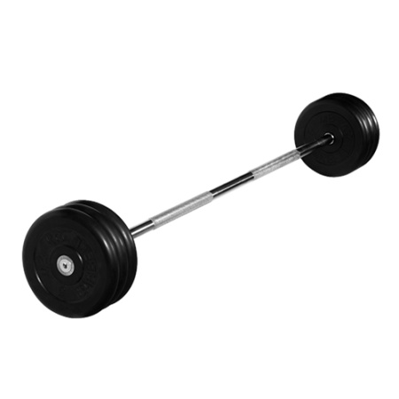 Штанга неразборная, черная d=25мм, 35 кг  MB-BarMW-B35 MB Barbell