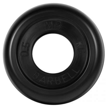 Диск для штанги 0,5кг d=31мм черный MB-PltB31-0,5 MB Barbell