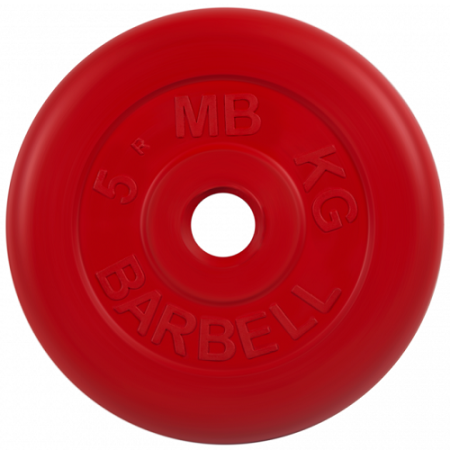 Диск для штанги 5кг d=31мм красный MB-PltC31-5 MB Barbell