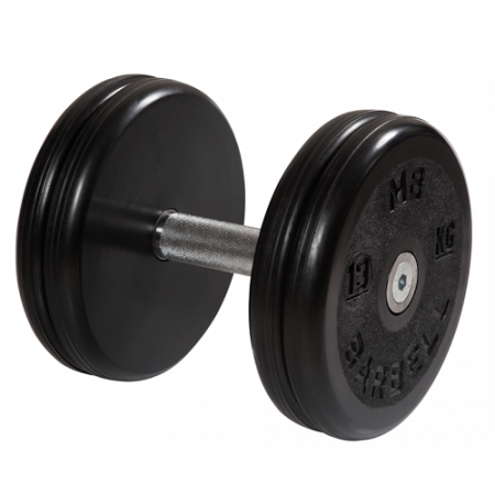 Гантель неразборная с вращающейся ручкой классик 19кг MB-FdbEM-B19 MB Barbell