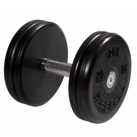 Гантель неразборная с вращающейся ручкой классик 20кг MB-FdbEM-B20 MB Barbell