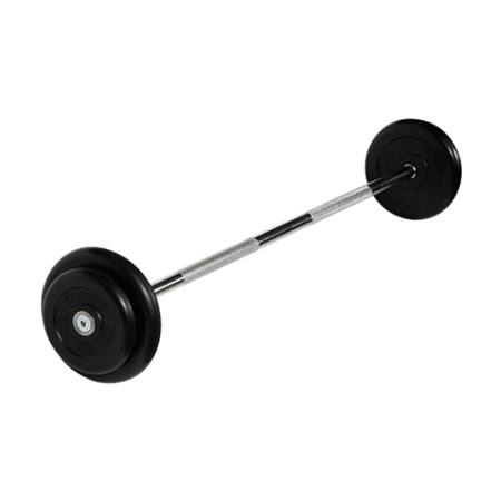 Штанга неразборная, черная d=25мм, 20 кг  MB-BarMW-B20 MB Barbell