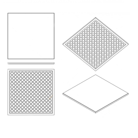 Резиновая плитка 50х50х4 см терракотового цвета для игровых и спортивных зон