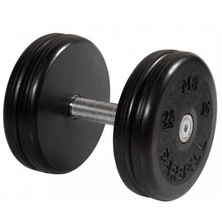 Гантель неразборная с невращающейся ручкой классик 22 кг MB-FdbEM-BN22 MB Barbell
