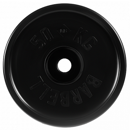 Диск для штанги 50кг d=50мм евро-классик черный MB-PltBE-50 MB Barbell