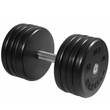Гантель неразборная с невращающейся ручкой классик 42 кг MB-FdbEM-BN42 MB Barbell