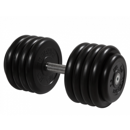 Гантель неразборная с невращающейся ручкой профи 46 кг MB-FdbM-BN46 MB Barbell
