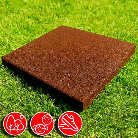 Резиновая плитка 50х50х5см рельефное основание IronBull 