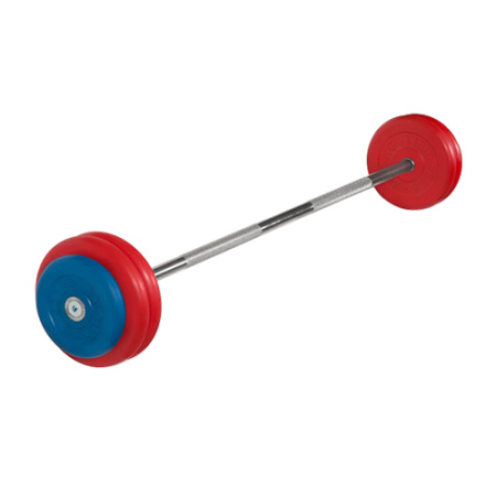 Штанга неразборная 30 кг d=25мм цветная  MB-BarMW-C30 MB Barbell