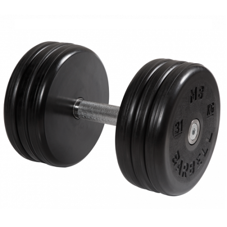 Гантель неразборная с вращающейся ручкой классик 31кг MB-FdbEM-B31 MB Barbell