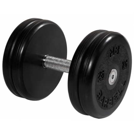 Гантель неразборная с невращающейся ручкой классик 26 кг MB-FdbEM-BN26 MB Barbell