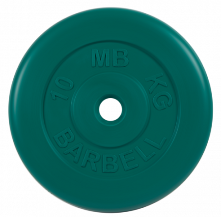 Диск для штанги 10кг d=26мм зеленый MB-PltC26-10 MB Barbell