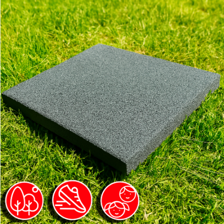 Резиновая плитка 50х50х4см рельефное основание IronBull 