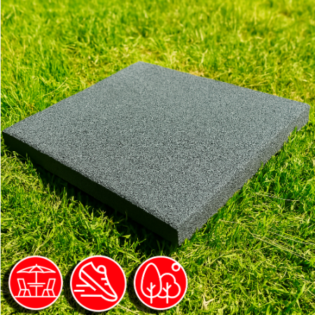 Резиновая плитка 50х50х4,5см рельефное основание IronBull 