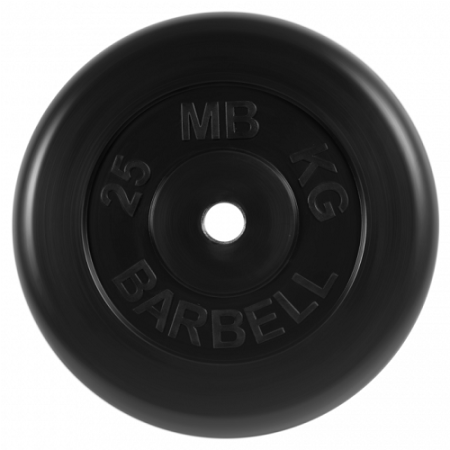 Диск для штанги 25кг d=26мм черный MB-PltB26-25 MB Barbell