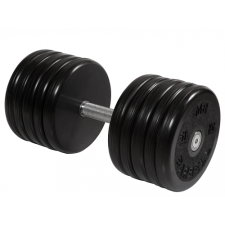 Гантель неразборная с вращающейся ручкой классик 51кг MB-FdbEM-B51 MB Barbell