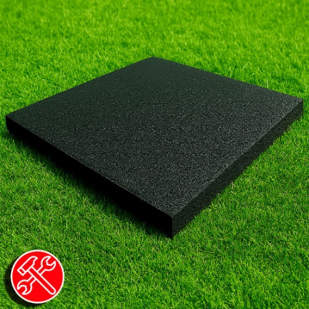 Резиновая плитка 100х100х1см черный 14779 IronBull