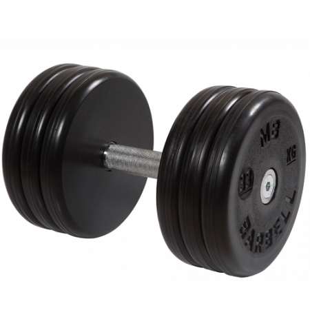 Гантель неразборная с невращающейся ручкой классик 33 кг MB-FdbEM-BN33 MB Barbell