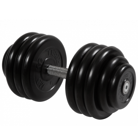 Гантель неразборная с невращающейся ручкой профи 38,5 кг MB-FdbM-BN38,5 MB Barbell