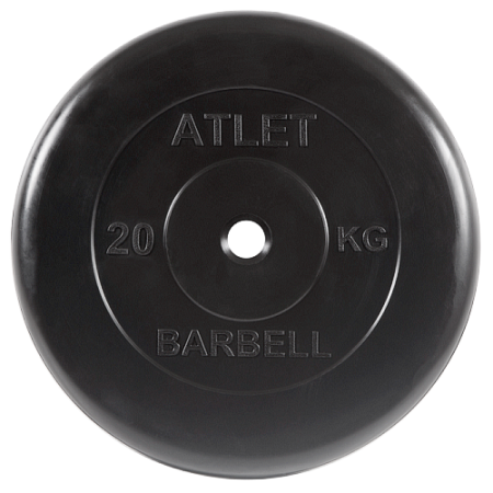 Диск для штанги 20кг d=31мм черный MB-AtletB31-20 MB Barbell
