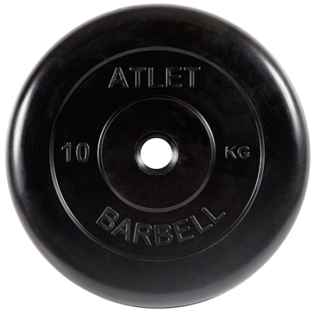 Диск для штанги 10кг d=31мм черный MB-AtletB31-10 MB Barbell