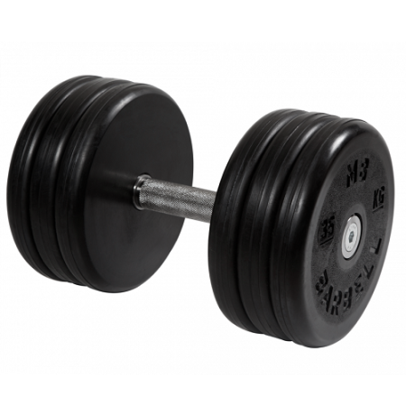 Гантель неразборная с вращающейся ручкой классик 36кг MB-FdbEM-B36 MB Barbell
