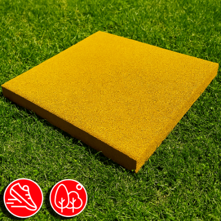 Резиновая плитка 100х100х3см желтый 11539 IronBull