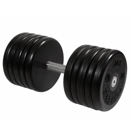Гантель неразборная с вращающейся ручкой классик 54кг MB-FdbEM-B54 MB Barbell