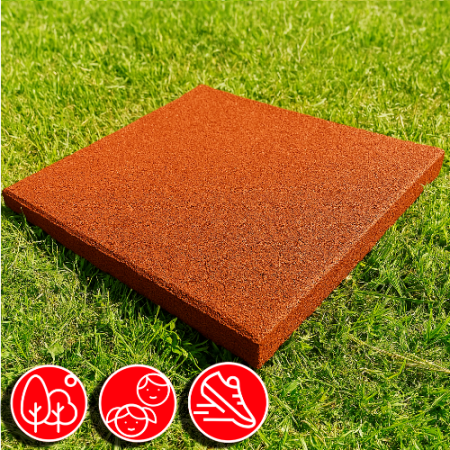 Резиновая плитка 50х50х5см рельефное основание IronBull 