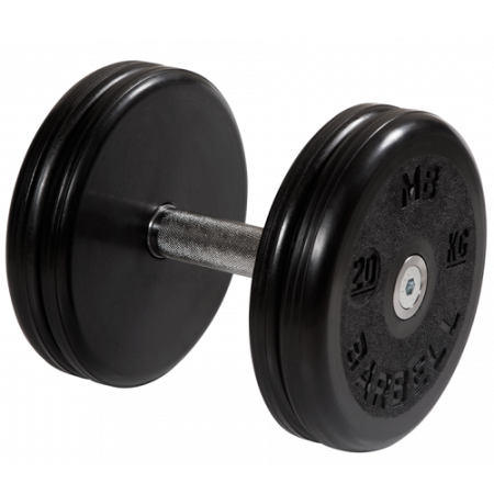 Гантель неразборная с невращающейся ручкой классик 20 кг MB-FdbEM-BN20 MB Barbell