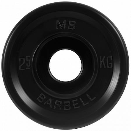 Диск для штанги 2,5кг d=50мм евро-классик черный MB-PltBE-2,5 MB Barbell
