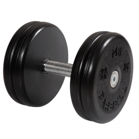 Гантель неразборная с вращающейся ручкой классик 22кг MB-FdbEM-B22 MB Barbell