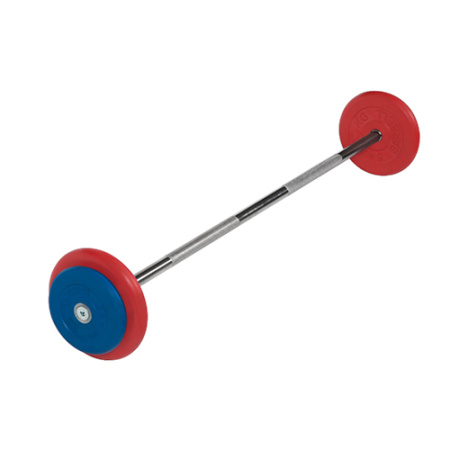 Штанга неразборная, цветная d=25мм, 20 кг  MB-BarMW-C20 MB Barbell