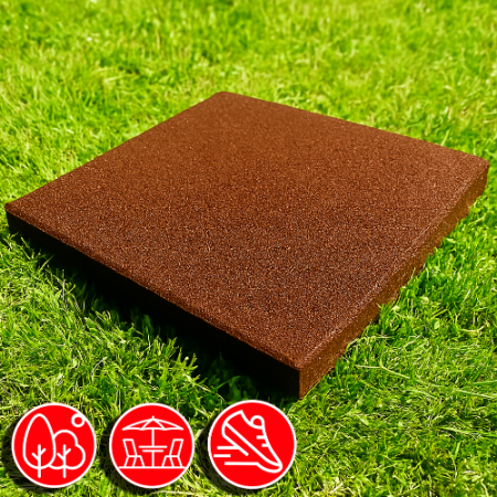 Резиновая плитка 50х50х3см рельефное основание IronBull 