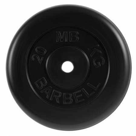 Диск для штанги 20кг d=26мм черный MB-PltB26-20 MB Barbell