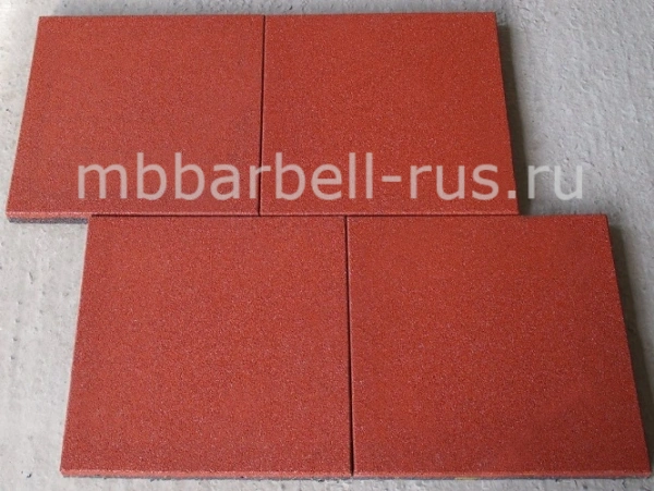 Резиновая плитка 100х100х2см ровное основание IronBull