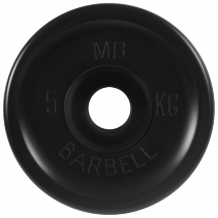 Диск для штанги 5кг d=50мм евро-классик черный MB-PltBE-5 MB Barbell