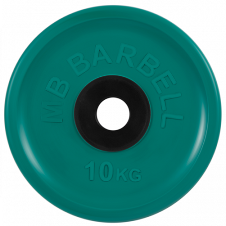 Диск для штанги 10кг d=50мм евро-классик зеленый MB-PltCE-10 MB Barbell
