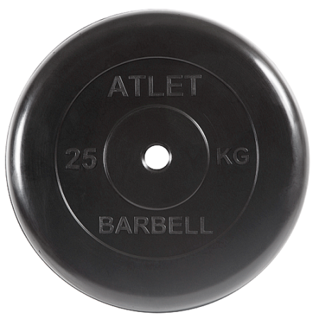 Диск для штанги 25кг d=31мм черный MB-AtletB31-25 MB Barbell