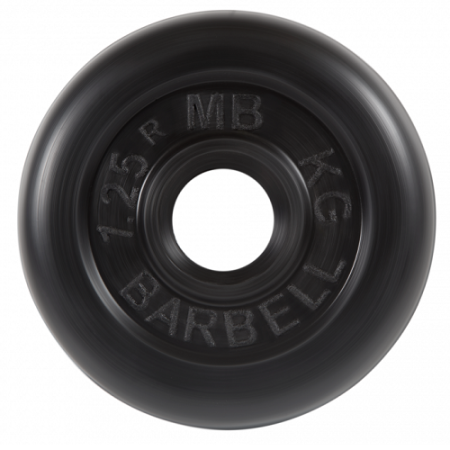 Диск для штанги 1,25кг d=26мм черный MB-PltB26-1,25 MB Barbell
