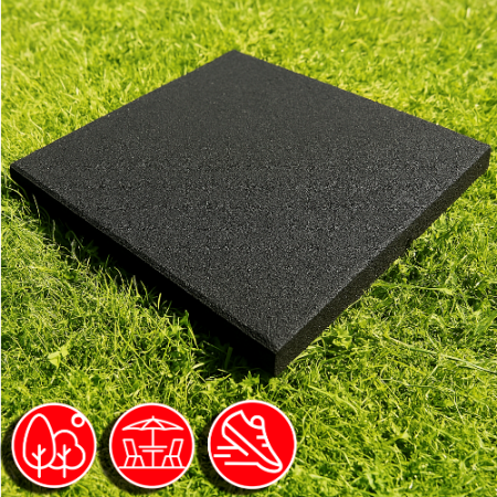 Резиновая плитка 50х50х3см рельефное основание IronBull 