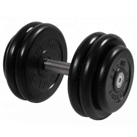Гантель неразборная с невращающейся ручкой профи 26 кг MB-FdbM-BN26 MB Barbell
