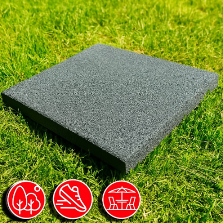 Резиновая плитка 50х50х3см ровное основание IronBull 