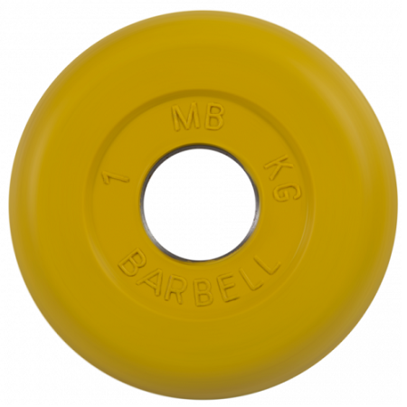 Диск для штанги 1кг d=31мм желтый MB-PltC31-1 MB Barbell