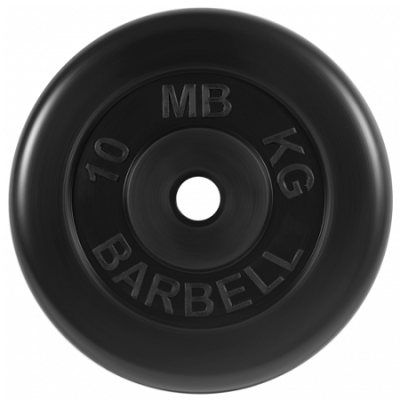 Диск для штанги 10кг d=31мм черный MB-PltB31-10 MB Barbell
