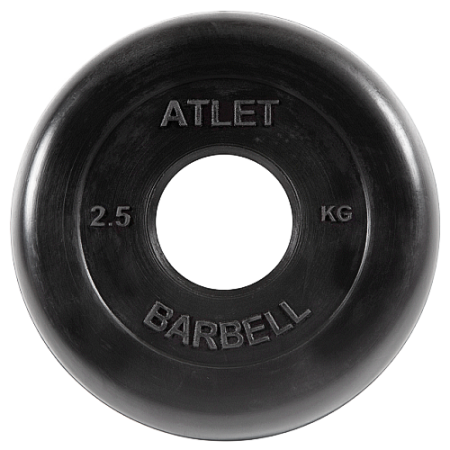 Диск для штанги 2,5кг d=50мм черный MB-AtletB51-2,5 MB Barbell