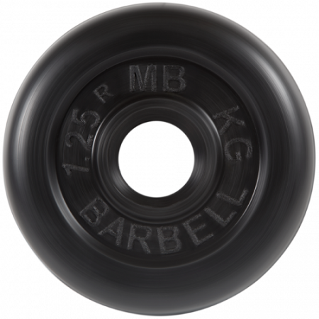 Диск для штанги 1,25кг d=31мм черный MB-PltB31-1,25 MB Barbell