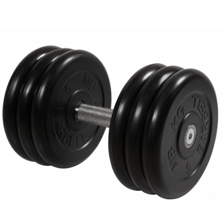 Гантель неразборная с вращающейся ручкой профи 31кг MB-FdbM-B31 MB Barbell