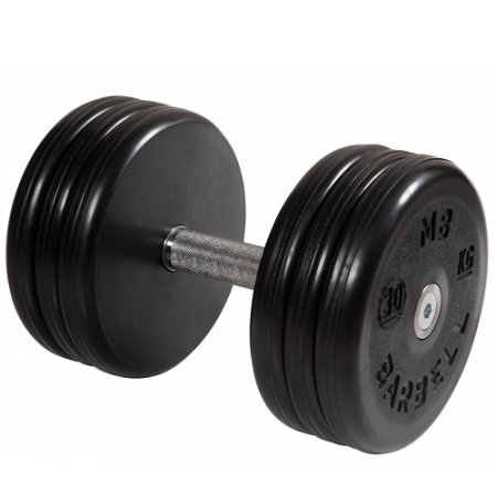 Гантель неразборная с вращающейся ручкой классик 30кг MB-FdbEM-B30 MB Barbell